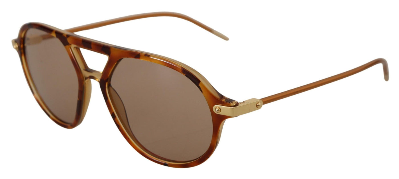 Brown Havana Acetate Frame Pilot Shades DG4343 Sunglasses