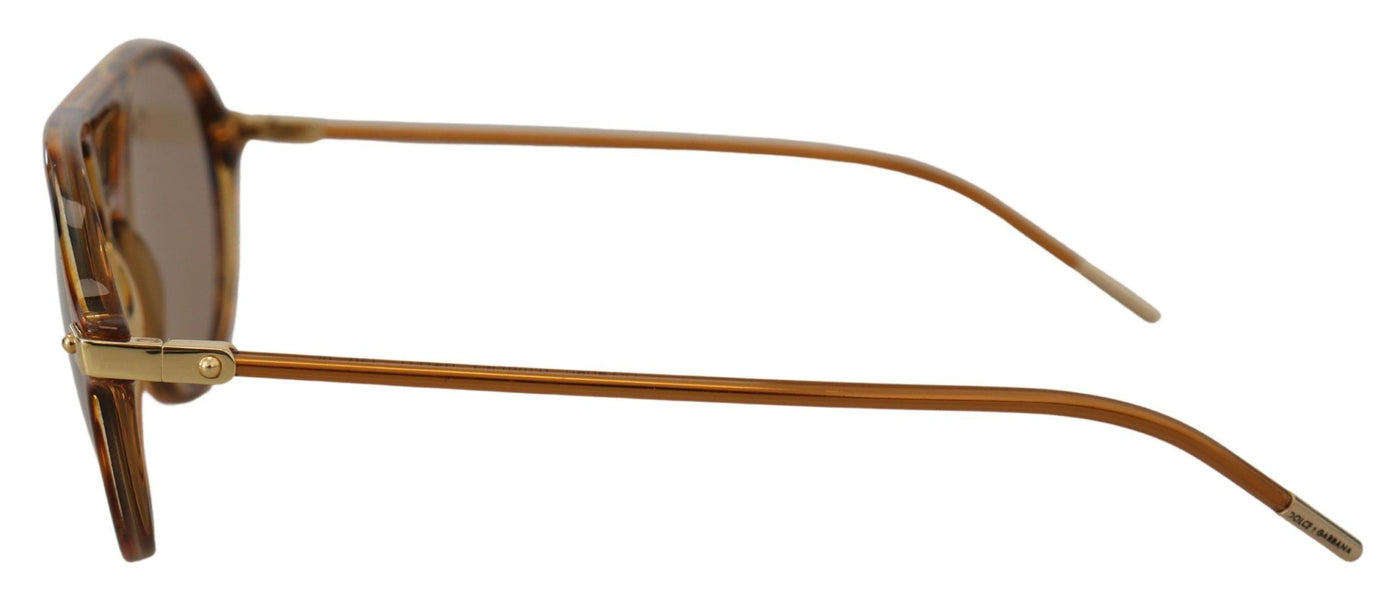 Brown Havana Acetate Frame Pilot Shades DG4343 Sunglasses