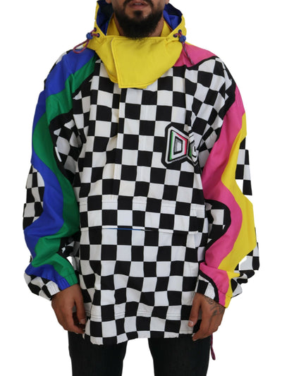 Multicolor Patterned DG Hooded Jacket