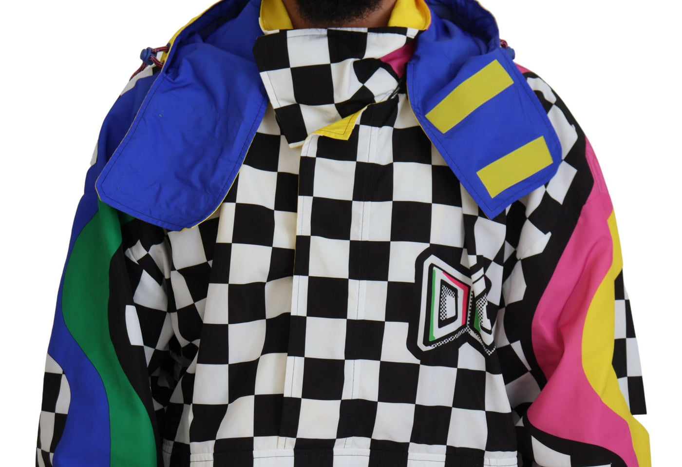 Multicolor Patterned DG Hooded Jacket