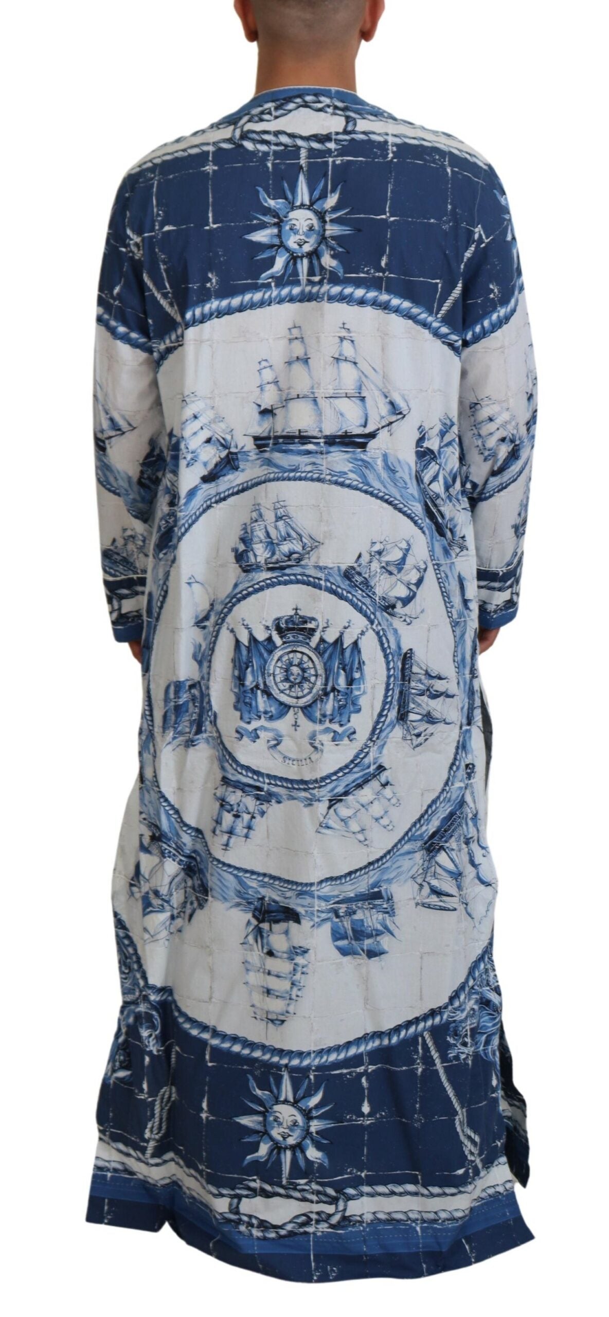 Blue Majolica Cotton Cape Thobe