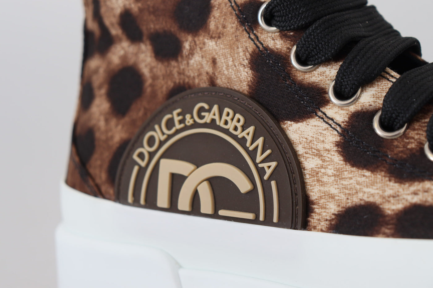 Brown Portofino Mid Top Leopard Sneakers Shoes