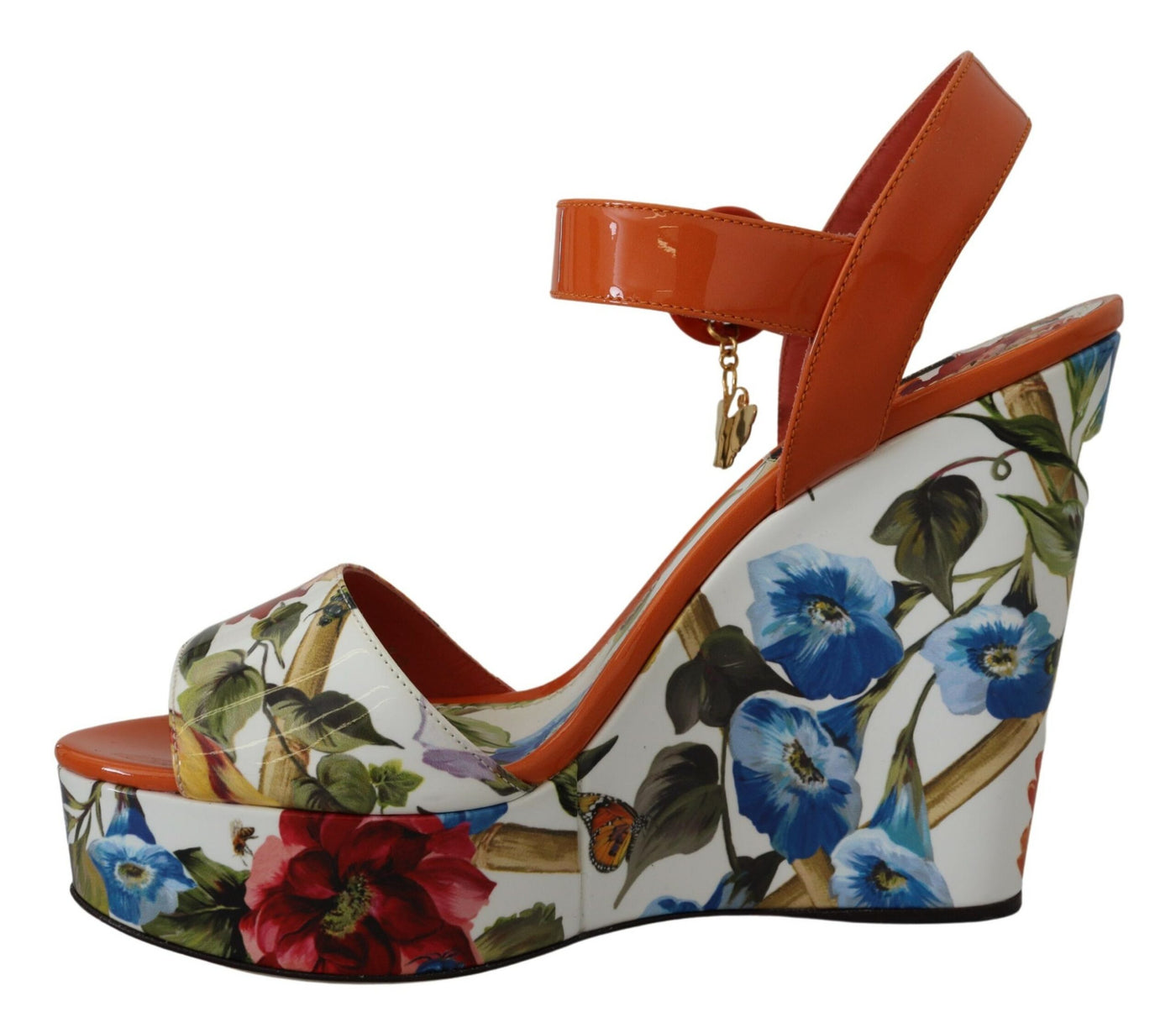 Multicolor Floral Print Wedges Sandals