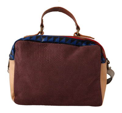 Multicolor Genuine Leather Shoulder Strap Messenger Bag