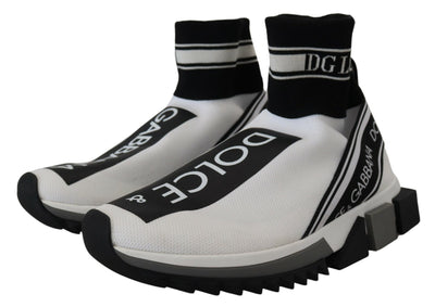 White Black Sorrento Socks Sneakers Shoes