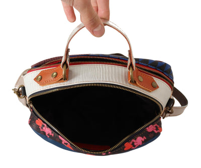 Multicolor Genuine Leather Shoulder Strap Messenger Bag