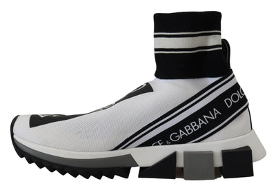 White Black Sorrento Socks Sneakers Shoes