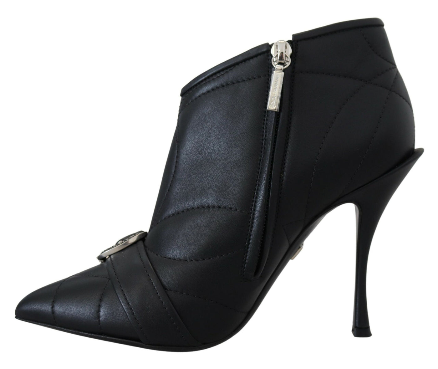 Black Devotion Quilted Buckled Ankle Boots Shoes