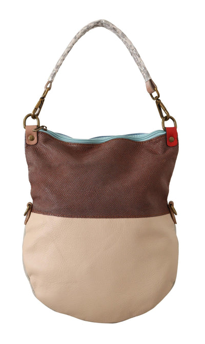 Multicolor Genuine Leather Shoulder Tote Women Handbag