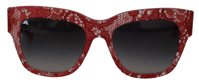 Red Lace Acetate Rectangle Shades DG4231 Sunglasses