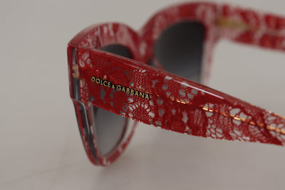 Red Lace Acetate Rectangle Shades DG4231 Sunglasses