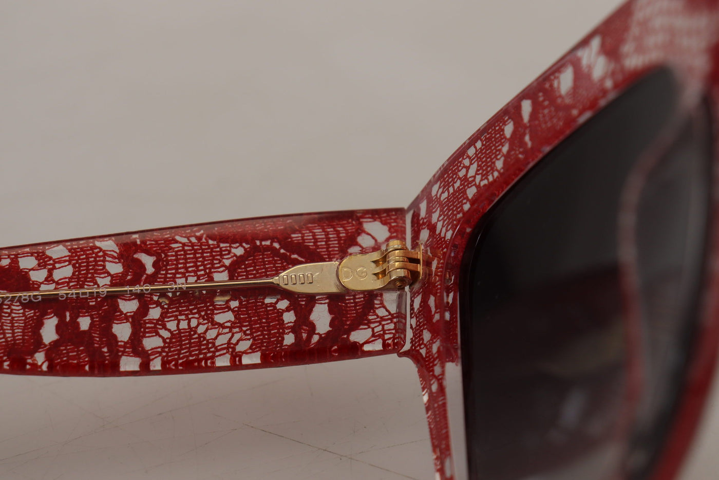 Red Lace Acetate Rectangle Shades DG4231 Sunglasses