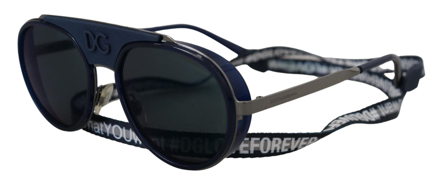 Blue Strap Aviator Shades DG2210 Gunmetal Sunglasses