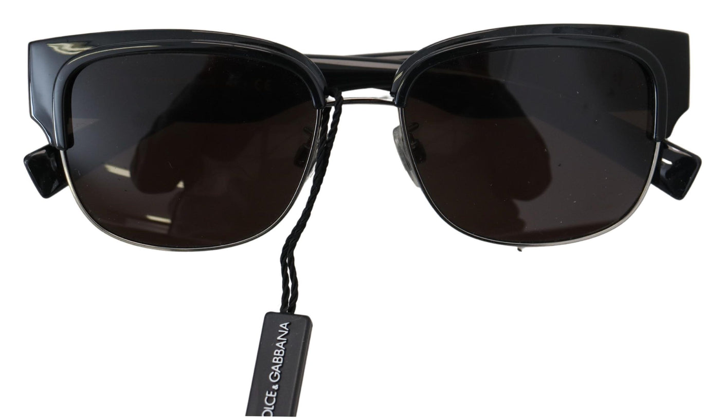 Black Plastic Square Frame DG6137 Logo Women Sunglasses