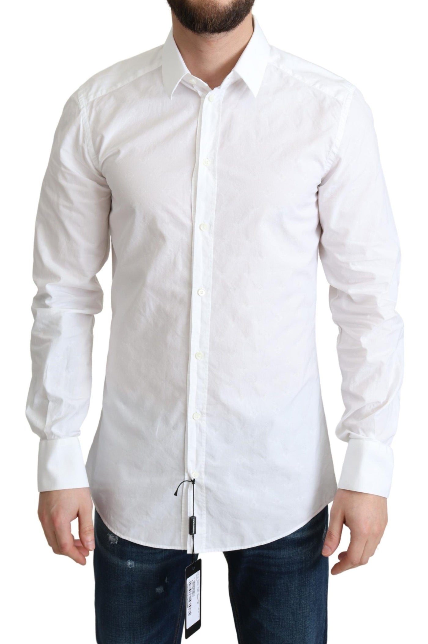 White 100% Cotton Men Dress Formal Shirt