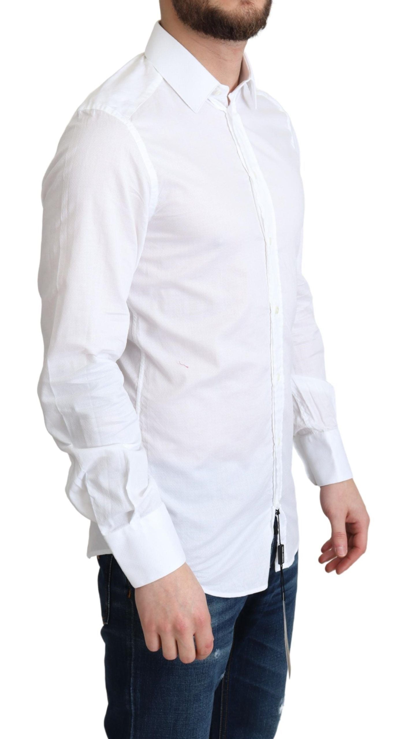 White Cotton Long Sleeves Formal Shirt