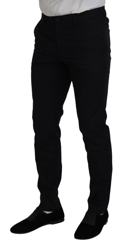 Black Cotton Formal Chinos Men Pants