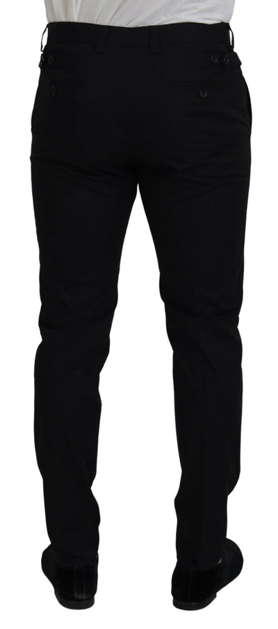 Black Cotton Formal Chinos Men Pants