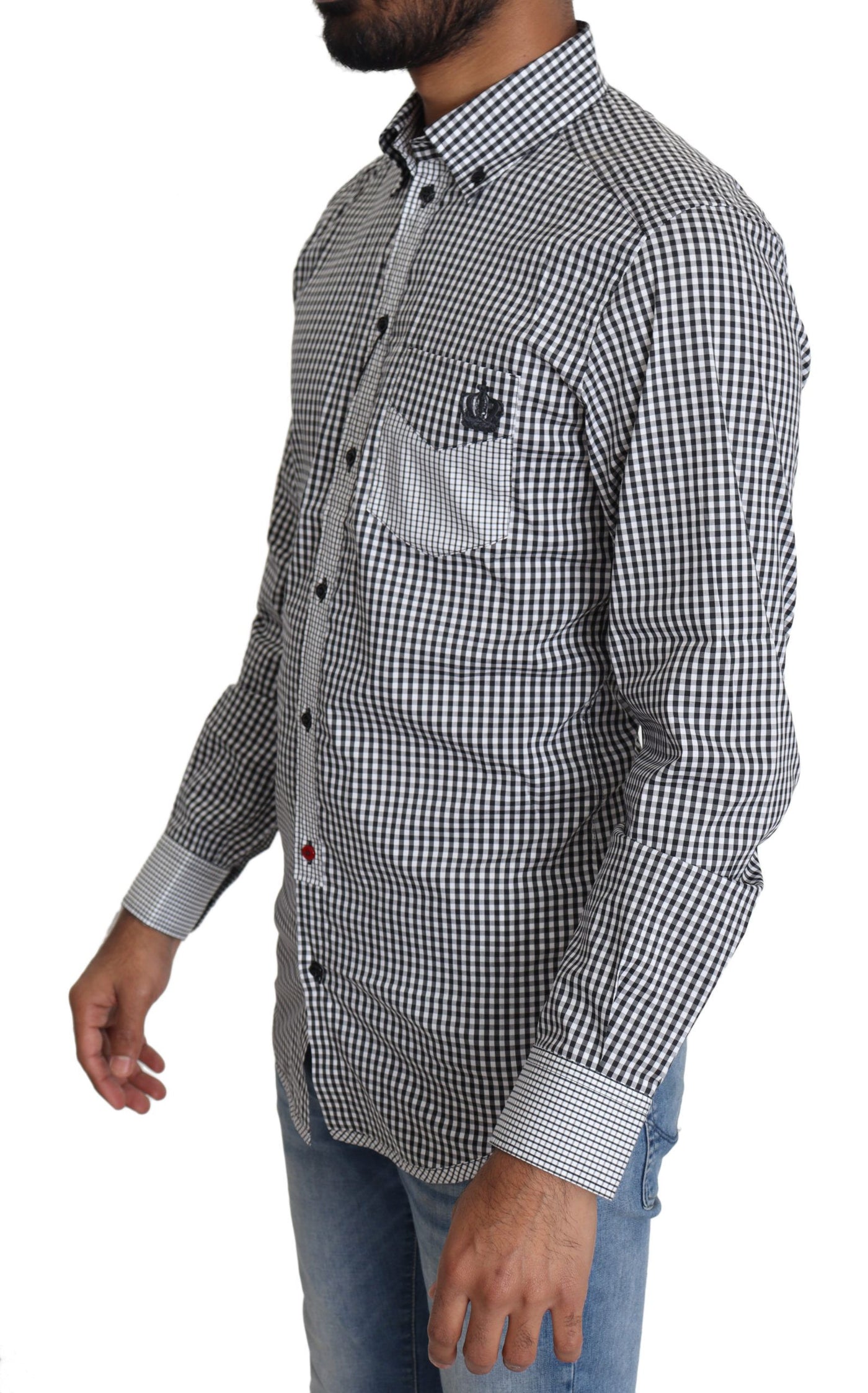 Black White Checkered Casual Shirt