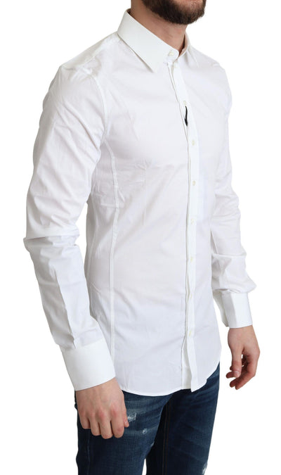 White Cotton Stretch Men Formal SICILIA Shirt