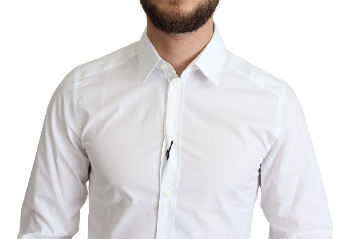 White Pure Cotton Men Dress Formal Shirt