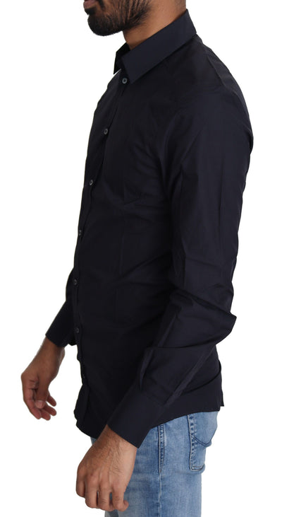 Navy Blue Cotton Formal Dress Shirt