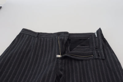 Dark Gray Stripes Chino Dress Pants