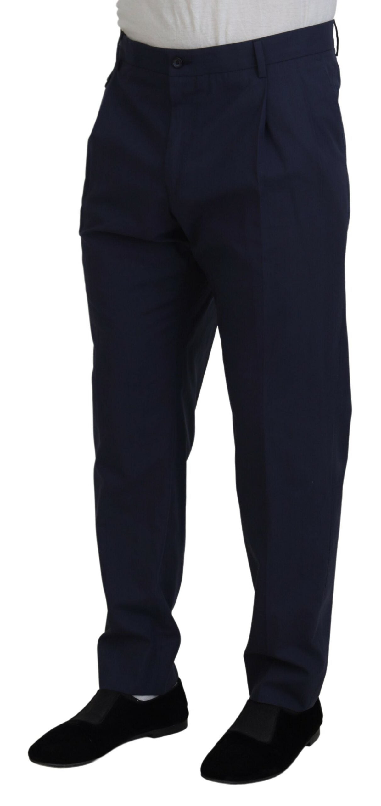 Dark Blue Cotton Chino Formal Pants