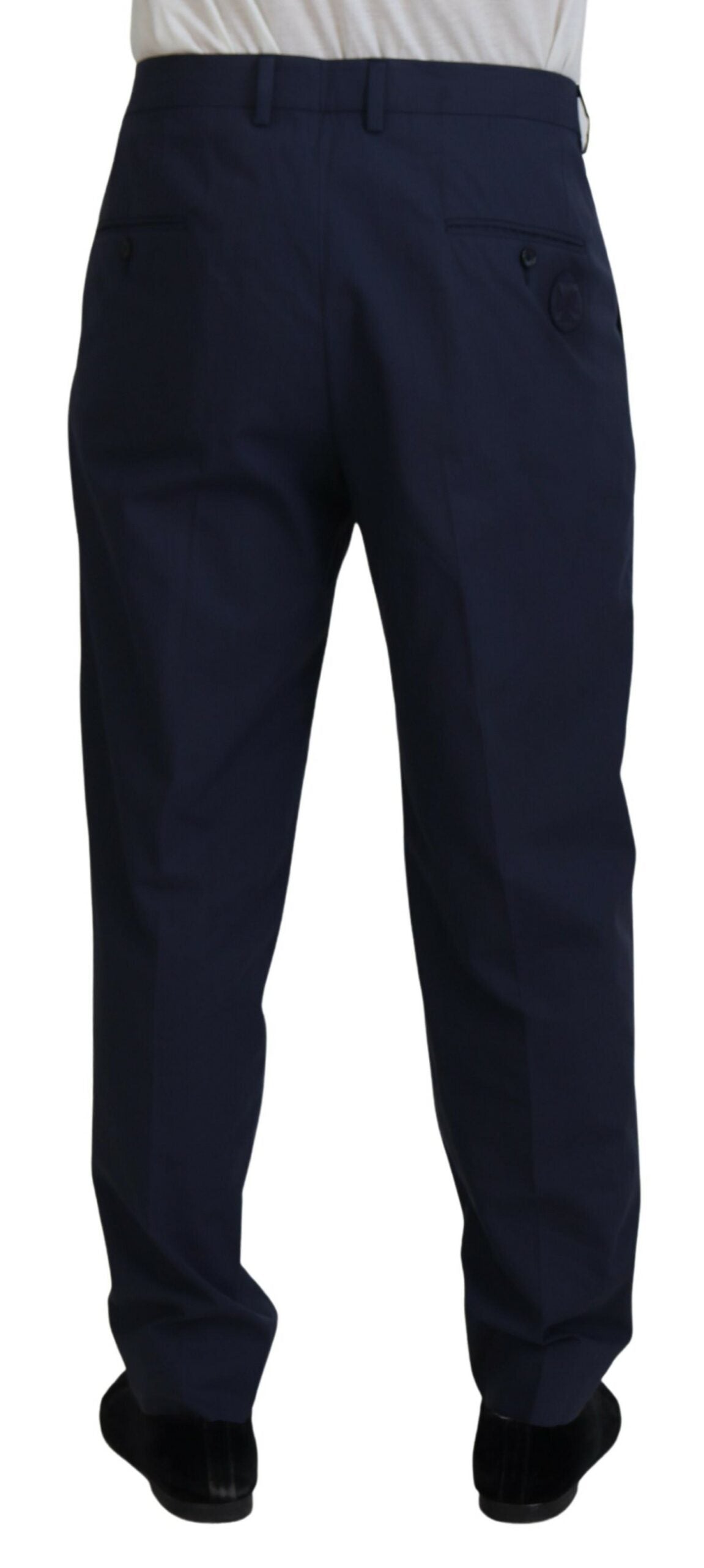 Dark Blue Cotton Chino Formal Pants