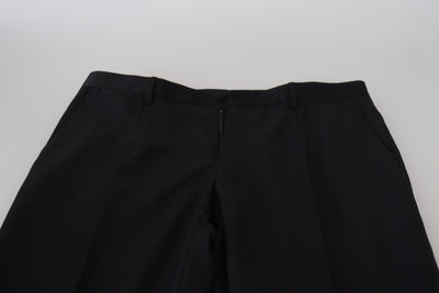 Black Wool Chino Dress Formal Pants