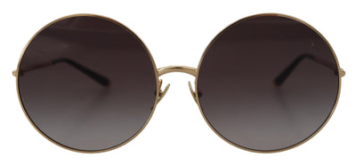 Black Gold Metal Frame Gradient Lens Sunglasses