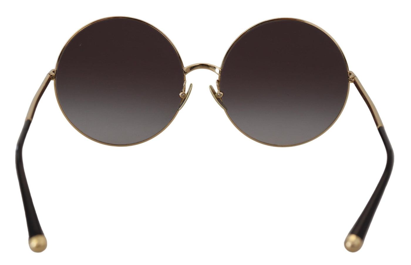 Black Gold Metal Frame Gradient Lens Sunglasses