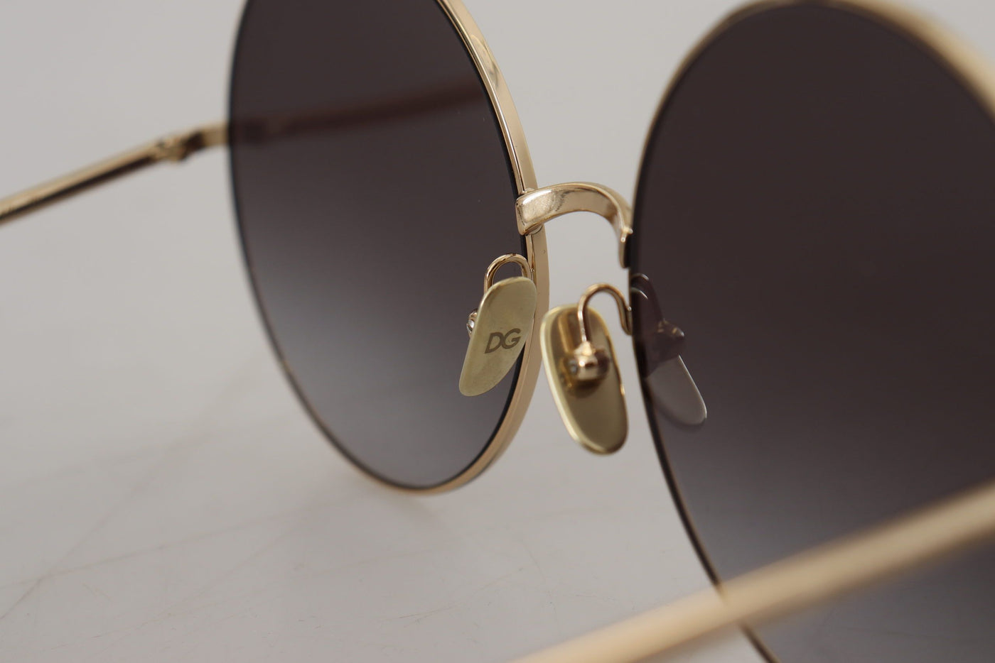 Black Gold Metal Frame Gradient Lens Sunglasses