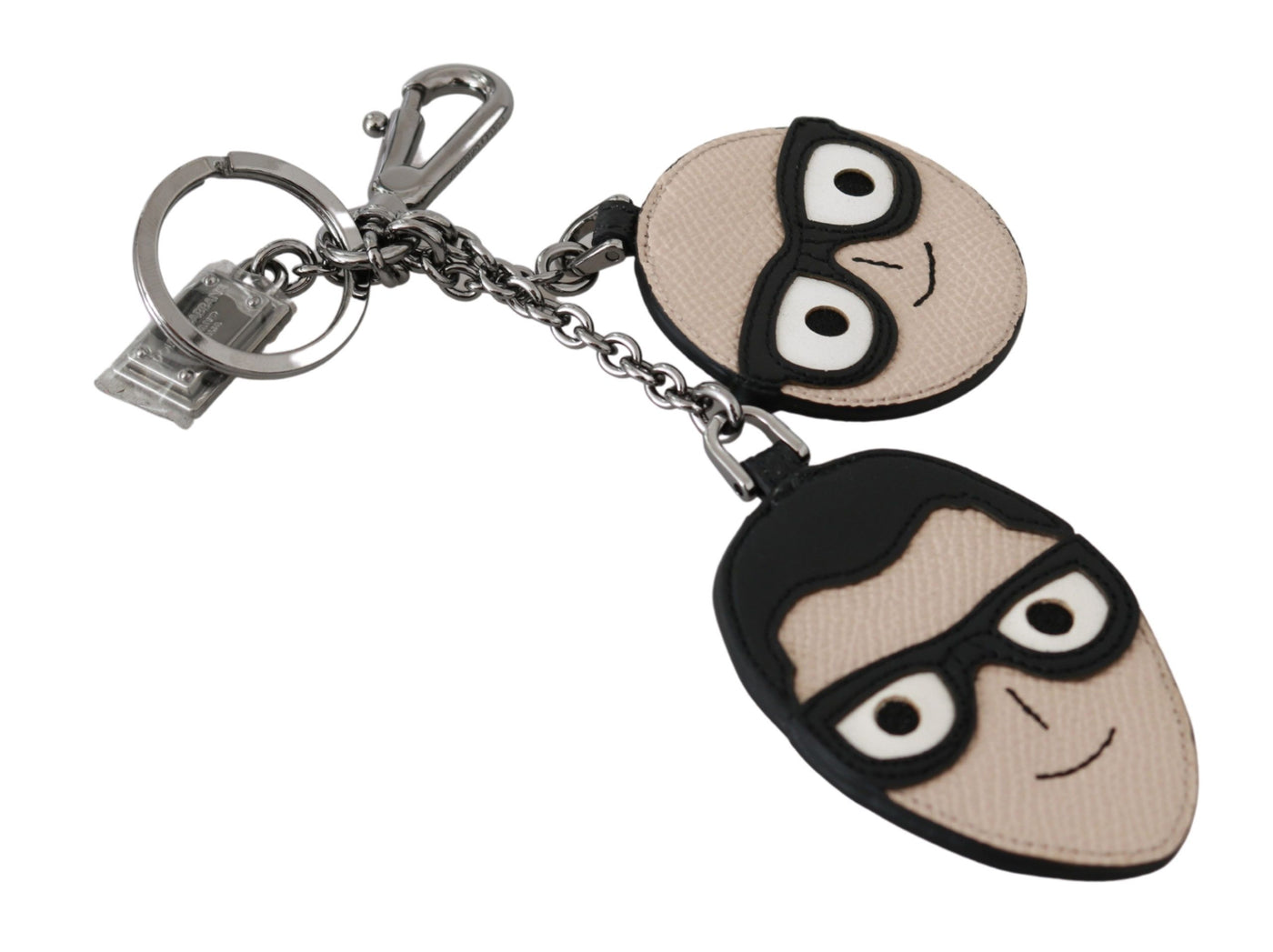 Leather Dominico Stefano #DGFAMILY Logo Keychain