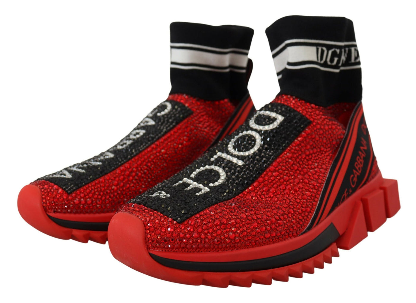 Red Bling Sorrento Sneakers Socks Shoes