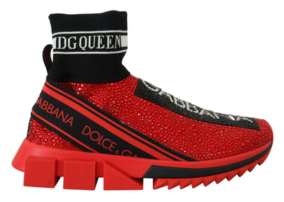 Red Bling Sorrento Sneakers Socks Shoes