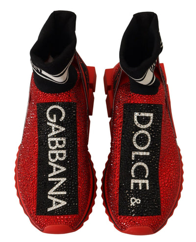 Red Bling Sorrento Sneakers Socks Shoes