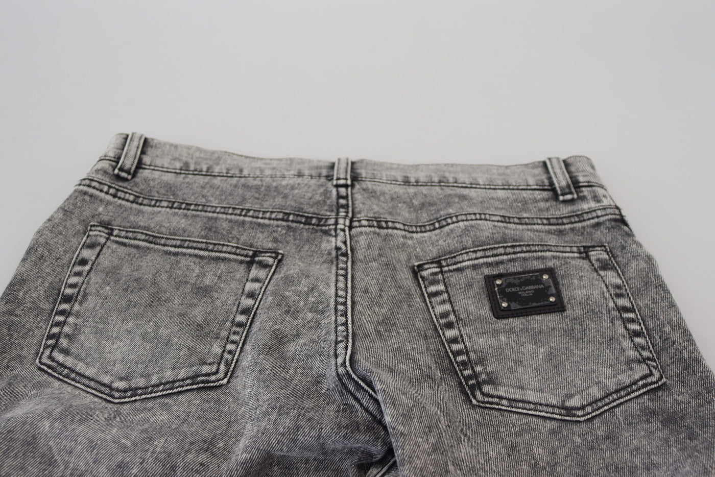 Grey Washed Cotton Slim Fit Men Denim Jeans