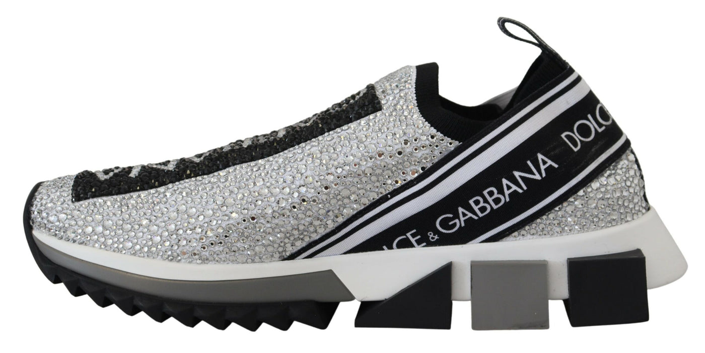 Silver Rhinestones Sorrento Sneakers Shoes