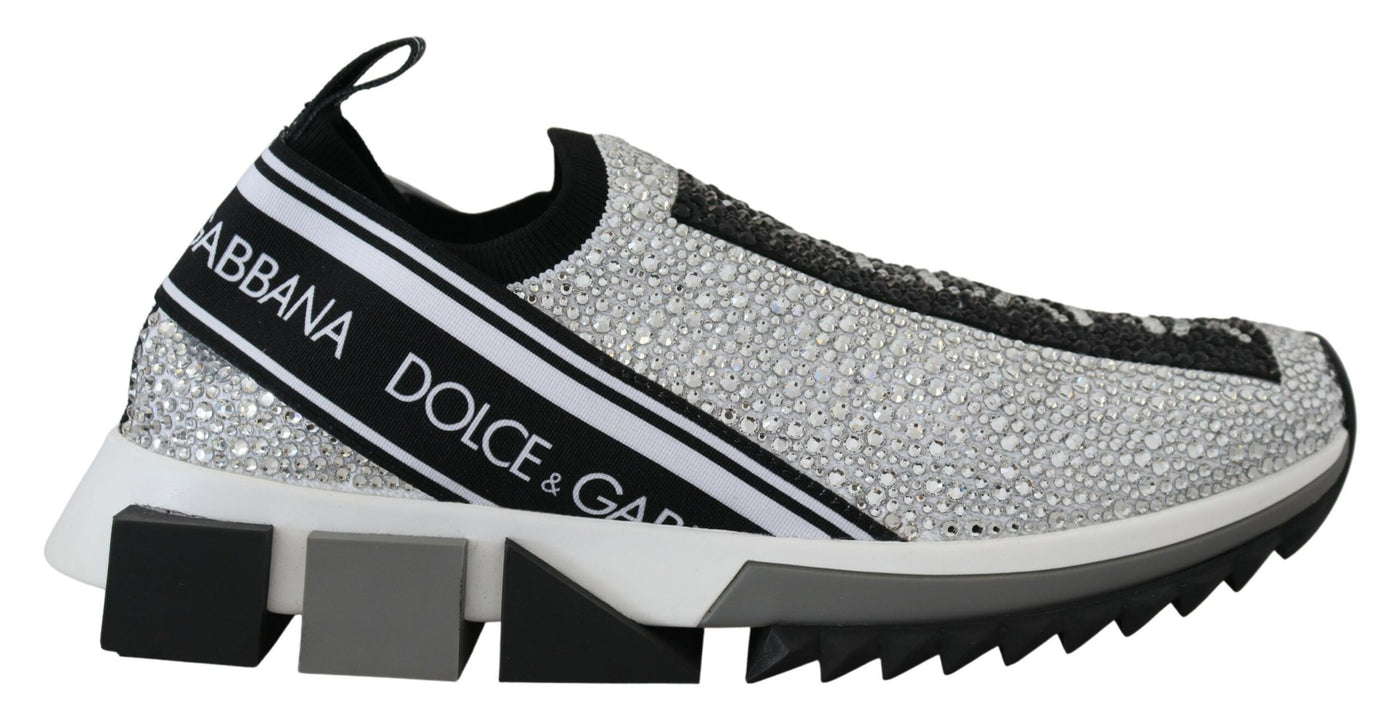 Silver Rhinestones Sorrento Sneakers Shoes