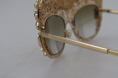 Gold Metal Crystals Angel Appliques DG2219 Sunglasses