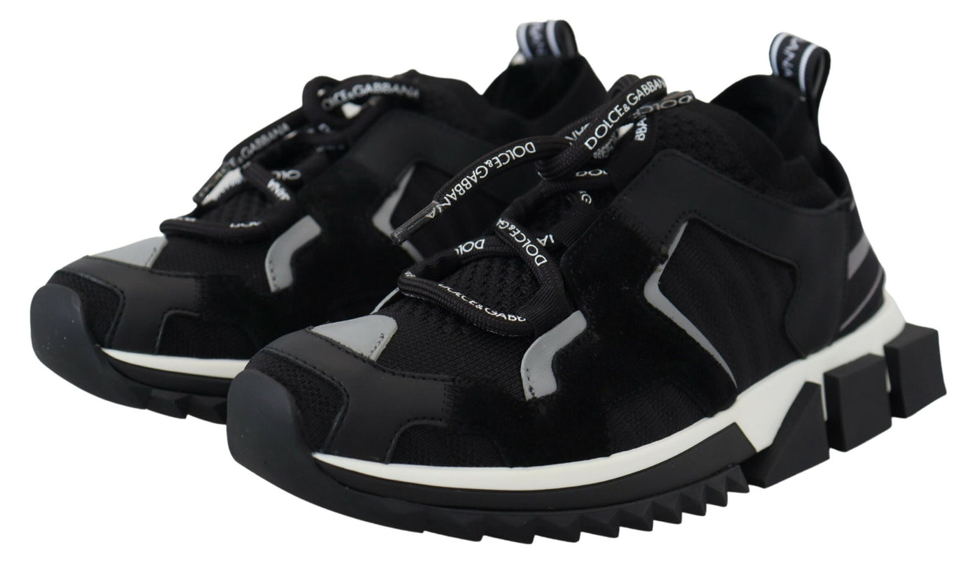 Black Mesh Sorrento Trekking Sneakers Shoes