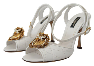 White Devotion Embellished Sandals Shoes