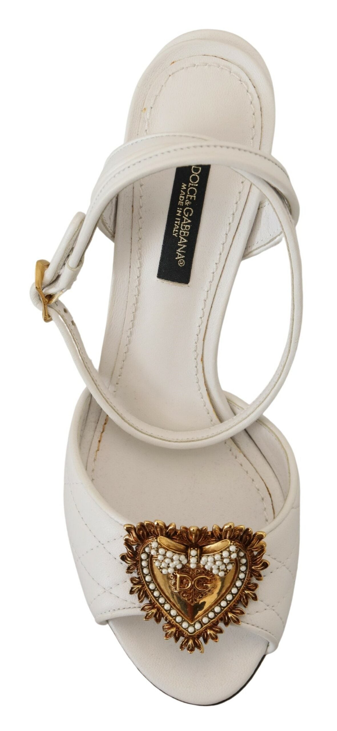 White Devotion Embellished Sandals Shoes