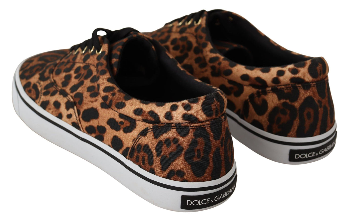 Brown Leopard Print Low Top Sneakers Shoes