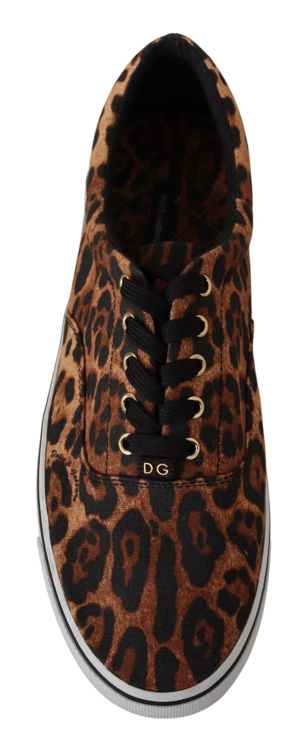 Brown Leopard Print Low Top Sneakers Shoes