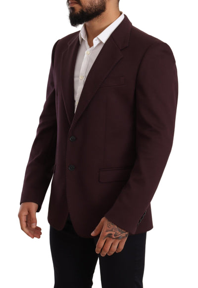 Purple Cotton Slim Blazer Jacket