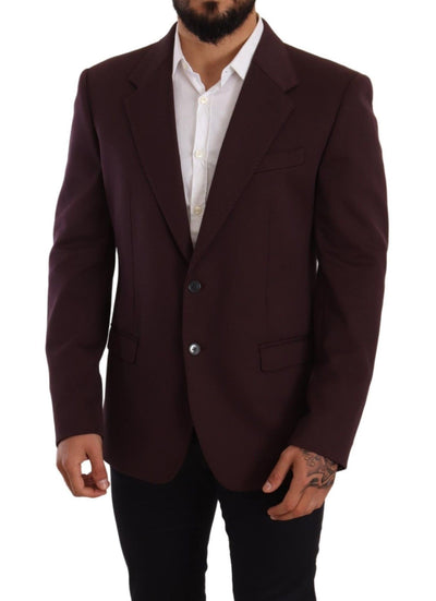 Purple Cotton Slim Blazer Jacket