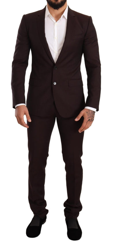 Bordeaux Wool MARTINI Slim Fit Suit