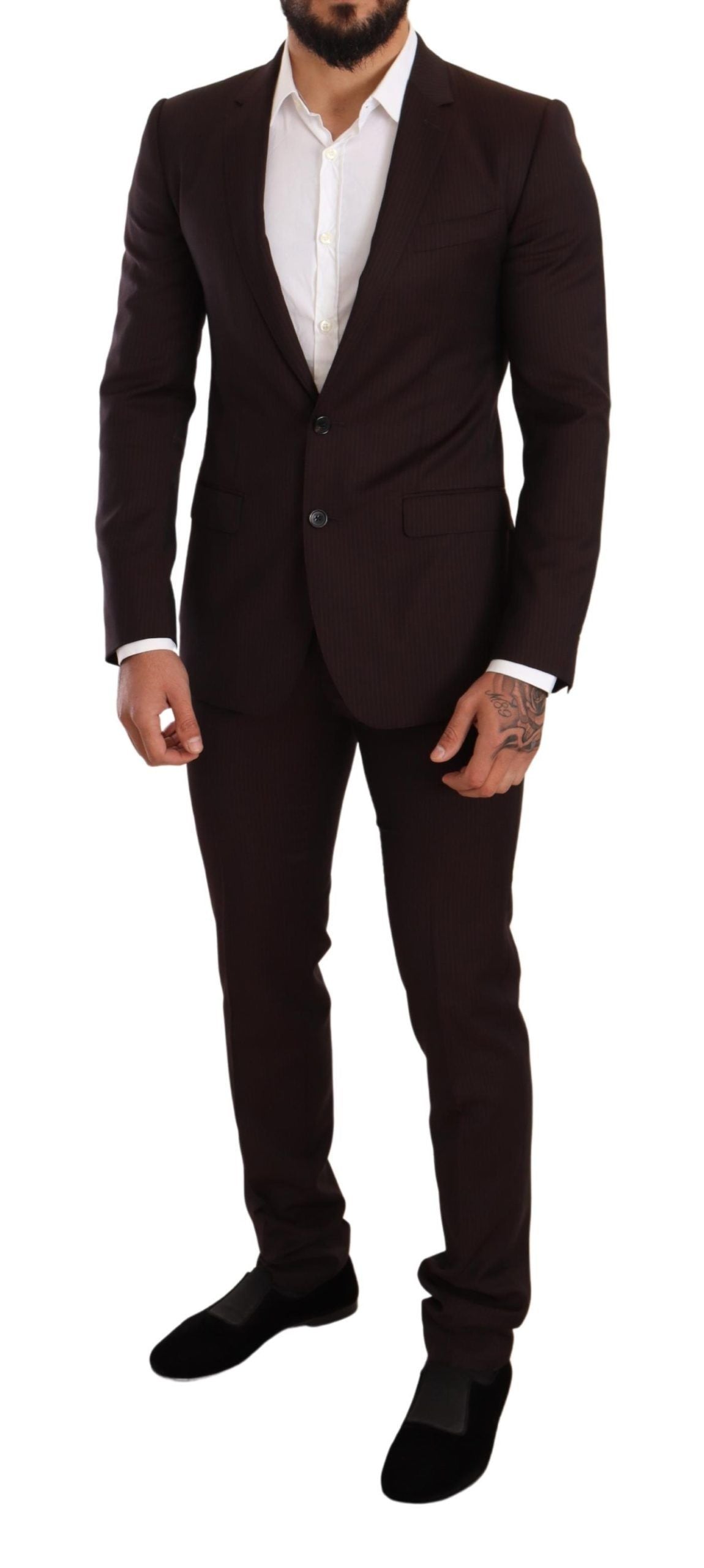 Bordeaux Wool MARTINI Slim Fit Suit